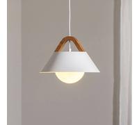 Luminex Lámpara colgante Funda, blanca, Ø 30 cm, 1 luz, metal/vidrio