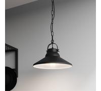 Luminex Lámpara colgante Iron, negro/blanco
