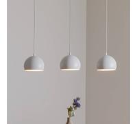 Luminex Lámpara colgante Sool, blanca, 3 luces