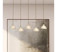 Luminex Lámpara colgante Sven, 5 luces, beige, acero