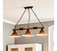 Luminex Lámpara colgante West con pantallas de cobre, 3 luces