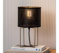 Luminex Lámpara de mesa Kamil con pantalla de metal perforado