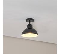 Luminex Plafón Sven, 1 luz, negro, acero, E27