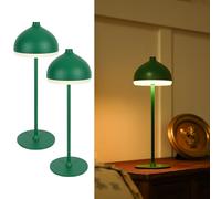 LuminexDesigns Juego de 2 Lámparas de Mesa Inalámbricas, Lámparas LED Recargables con 3 Colores de Luz y Regulación Táctil, Iluminación Ambiental para Interior y Exterior