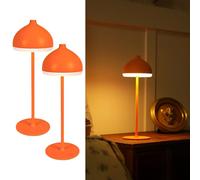 LuminexDesigns Juego de 2 Lámparas de Mesa Inalámbricas, Lámparas LED Recargables con 3 Colores de Luz y Regulación Táctil, Iluminación Ambiental para Interior y Exterior