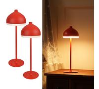 LuminexDesigns Juego de 2 Lámparas de Mesa Inalámbricas, Lámparas LED Recargables con 3 Colores de Luz y Regulación Táctil, Iluminación Ambiental para Interior y Exterior