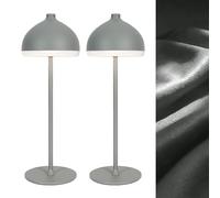 LuminexDesigns Juego de 2 Lámparas de Mesa Inalámbricas, Lámparas LED Recargables con 3 Colores de Luz y Regulación Táctil, Iluminación Ambiental para Interior y Exterior VIOA TL13