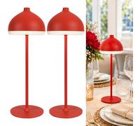 LuminexDesigns Juego de 2 Lámparas de Mesa Inalámbricas, Lámparas LED Recargables con 3 Colores de Luz y Regulación Táctil, Iluminación Ambiental para Interior y Exterior VIOA TL13