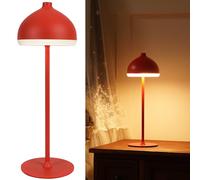 LuminexDesigns Lámpara de Mesa Inalámbrica, Lámpara LED Recargable con 3 Colores de Luz y Regulación Táctil, Iluminación Ambiental Portátil para Dormitorio, Oficina, Salón y Exterior