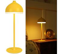 LuminexDesigns Lámpara de Mesa Inalámbrica, Lámpara LED Recargable con 3 Colores de Luz y Regulación Táctil, Iluminación Ambiental Portátil para Dormitorio, Oficina, Salón y Exterior