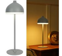 LuminexDesigns Lámpara de Mesa Inalámbrica, Lámpara LED Recargable con 3 Colores de Luz y Regulación Táctil, Iluminación Ambiental Portátil para Dormitorio, Oficina, Salón y Exterior