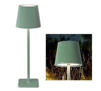 LuminexDesigns Lámpara de Mesa LED Inalámbrica con Control Táctil - Batería de 5200mAh Regulable, 3 Temperaturas de Color, IP44 Impermeable - Ideal para Uso Interior y Exterior, Verde