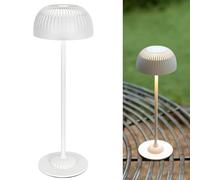 LuminexDesigns Lámpara de Mesita Touch, Lámpara de Mesa Inalámbrica Regulable, Recargable con Batería de 5200mAh, 3 Modos de Color, Luz Ambiental Acogedora IP54 para Dormitorio y Hogar, Blanca
