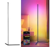 LuminexDesigns Lámpara de Pie LED RGB 150cm - Lámpara Esquinera Regulable con Mando, Control por Voz Alexa, Luz Ambiental para Salón, Dormitorio, Sala de Juegos