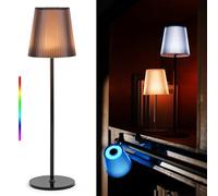 LuminexDesigns Lámpara Sin Cables LED Regulable Lámpara Portátil Recargable con Cabezal Magnético, 3000K & RGB, IP54 para Interior y Exterior