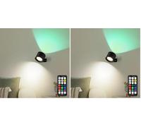 LuminexDesigns Lámparas de Pared LED RGB Recargables con Mando Distancia (Paquete de 2)