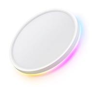 LuminexDesigns Plafón LED Inteligente 24W Regulable con Mando y Control WiFi - Lámpara de Techo Ultrafina con Luz de Fondo RGB, Compatible con Alexa y Google Home, para Salón y Dormitorio