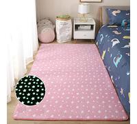 Luminiscente Alfombra Infantil Luna Universo Estrella Dinosaurio Luminosa Alfombra de Juego Para Gatear Para Bebés Sala de Estar Dormitorio Decorativa Jardín de Infancia (Rosado,80×200 cm)