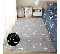 Luminiscente Alfombra Infantil Luna Universo Estrella Dinosaurio Patrón Alfombra de Juego Antideslizante Sala de Estar Decorativa Dormitorio Hogar Jardín de Infancia (Dinosaurio,100×200 cm)