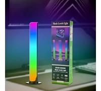 LuminKing Barra LED de música continua: luz que se sincroniza con música y sonidos, portátil, batería recargable, 8 patrones de luz, adecuada para fiestas, juegos y uso en vehículos