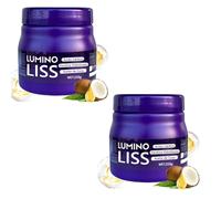 Lumino Liss Hair Straightening Cream Alisado for All Hair Types,Long Lasting Smoothness, queratina & Nourishing Scalp Oil Blend, Instant Restores Natural Silkiness (2pc)