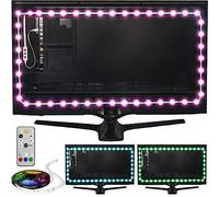 Luminoodle Color Bias Lighting para TV - Tira adhesiva RGB con retroiluminación LED USB para pantallas planas HDTV LCD, LED, monitores de escritorio, para iluminación ambiental