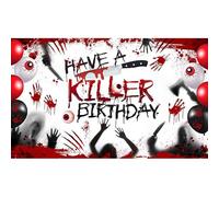 Luminora 1,82 x 1,1 m Halloween Tiene un Fondo de cumpleaños Asesino Zombie Globo Ocular para Hacha Huella de Sangre Globo Ocular Fondo Horror decoración sangrienta aposentos de Bandera de Fotos