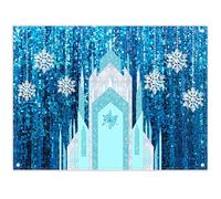 Luminora 2,1 x 1,5 m - Fondo de Castillo de Hielo y Nieve de, Copos de Nieve de Invierno, para Fiesta de cumpleaños, decoración de Princesa para Baby Shower, Accesorio para Fotos