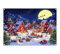 Luminora 2,1 x 1,5 m Invierno Navidad Casa de Jengibre Pueblo Fondo Circo Alce Luna Nieve Montaña Fondo Cumpleaños Baby Shower Decoración Fiesta Foto Banner