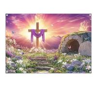 Luminora 2,1x1,5m Pascua De Primavera Fondo Creencia Religiosa De La Cruz De Jesús Fondo De Retrato Fiesta En Iglesia Cristiana Al Amanecer En Sky Stone Steps Accesorios De Pancartas Foto Decorativas