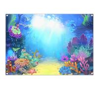 Luminora Fondo Submarino 2,1x1,5m Princesa Marina Dibujos Animados