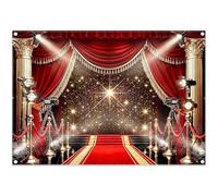 Luminora Telón de Fondo de Evento de Alfombra roja 2,1x1,5 m Fondo de Fotografía Escenario para Noche de Cine Decoración de Fiesta, Tapiz de Pared, Accesorios Fotográficos