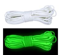 Luminosa Paracord 550 4mm Cuerda Luminosa 9 Hebras Fluorescente Cuerda Paracaidas Brilla en la Oscuridad, Total: 15m