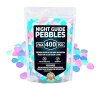 Luminosas De Jardín - 400 Piezas Cantos Decorativos Artificiales Solares Multicolor - Piedras Brillantes Para Jardín Y Exterior | En Acuario, Estanque, Patio, Exterior, Paisajismo Y Pecera