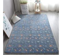 Luminoso Alfombra de Cabecera Brillan en la Oscuridad Suave Alfombra de Juego para Niños Dormitorio Alfombra Sofá Hogareña Antideslizante Felpa Grande Alfombra de Area (Dinosaurio,100x200cm)
