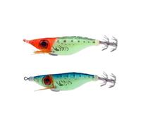 Luminoso Camarones en Forma de señuelos de Pesca Realista Swimbait Bionic con Ganchos de Aguja de Calamar de Doble Fila para Pesca en el mar Calamar Pulpo Bass Minnow Cigüeñal Cigüeñal