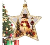Luminoso con Cuento Navideño Decoración Navideña Estrella de Puntas | Colgantes Festivos para Árbol Para Propietarios Hogar Oficina Apartamento Salón Dormitorio