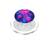 Luminoso Galaxy Medusa Diseño Cósmico Océano Arte, Náutico PopSockets PopGrip para MagSafe