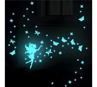 Luminoso Pegatinas, Hada Libélulas Estrellas Fluorescente Adhesivos Pared para Niñas Infantil Dormitorios Cuarto de Jugar Bebés Guardería Habitación Infantiles