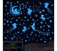 Luminoso Pegatinas Hada Libélulas Estrellas Fluorescente Adhesivos Pared para Niñas Infantil Dormitorios Cuarto de Jugar Bebés Guardería Habitación Infantiles