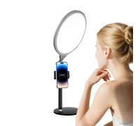 luminoso Selfie - LED regulable con soporte para teléfono - luminoso regulable | Para ordenador Streaming en Videoconferencia Vlog Maquillaje Oficina En Casa Estudio