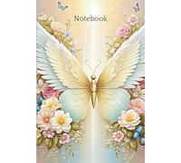 Luminous Butterfly in Bloom Notebook | Journal | Diary | Great Gift for Women | 120 Ruled Pages | 6" x 9" | Soft Matte Cover
