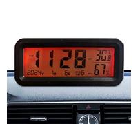 Luminous Car Clock - Digital Dashboard Monitor | Portable Adhesive Dash Clock with Humidity and LED Display | for Truck, SUV, Sedan, Scooter, Pickup, Console, and Road Travel