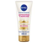 NIVEA Luminous 630 Crema corporal antiestrías y manchas (1 x 200 ml), crema Nivea antiestrías para un tono de piel uniforme, crema hidratante corporal con 48 h de hidratación