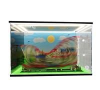 Luminous Display Case Compatible with Lego 10261 Creator Expert , UV Protection,Dustproof for Models, Extra Large Storage Cabinet, Transparent Box, Collectibles, and (Case Only)