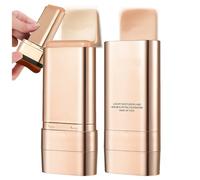 Luminous Dual-Ended Concealer Foundation Stick, Korean 2 in 1 Dual-Ended Long-Lasting Concealer Foundation Stick with Brush, Full Coverage Matte Finish for Face Makeup (#01 Ivory)