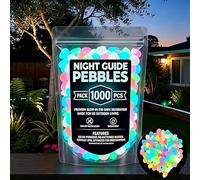 Luminous Garden Pebbles 1000 Pcs Glow in The Dark Stones for Walkway Pathway and Driveway Colorful Decorative Rocks for Fish Tank Aquarium Plant Pot Landscaping