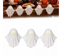 Luminous Ghost Ornament, 2026 New Mini Glowing Ghosts Table Decor with Warm LED Light,Halloween Decor Mini Ghost Light,Cartoon Resin Sculpture For Home Halloween Party