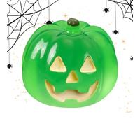 Luminous Halloween Pumpkins - Glowing Gourd Collectibles, 6 Pack Resin Miniatures For Spooky Setting, Nighttime Objects With Battery Operated Light, Decoration, Display Ornaments For Tabletop