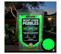 Luminous in the Dark Garden Stones Outdoor Luminous Pebbles for Walkway Landscaping Decor, Colorful Rechargeable Resin Rocks for Patio Yard Flower Bed Aquarium Fish Tank Driveway Decoration